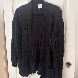 St. John's Bay Black Cable Knit Cardigan